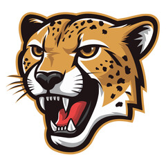 vector illustration of a leopard head