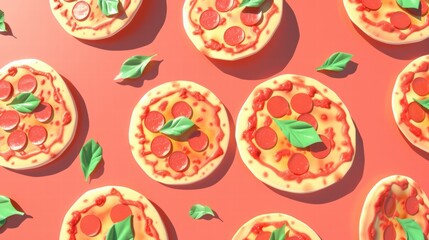 Vegan pizza with colorful fresh vegetable toppings and herbs.