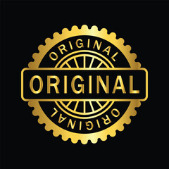 gold color original rubber stamp , icon, flat, design, vector, illustrations, Graphic Design, education, style, trendy, collections 