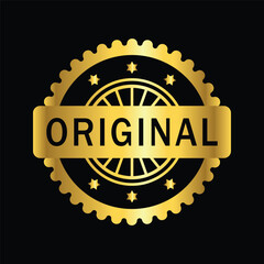 gold color original rubber stamp , icon, flat, design, vector, illustrations, Graphic Design, education, style, trendy, collections 