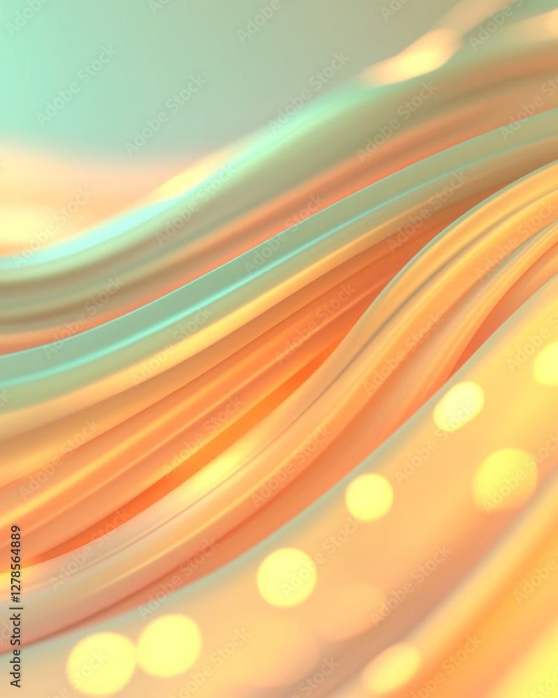 Poster abstract diagonal stripes with glowing bokeh highlights trailing off into the distance, lending a