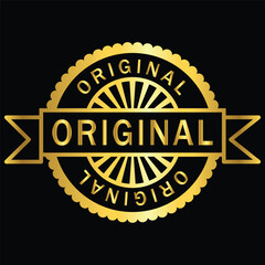 Fototapeta premium gold color original rubber stamp , icon, flat, design, vector, illustrations, Graphic Design, education, style, trendy, collections 