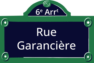 6e Arrt, Elegant Parisian Street Sign