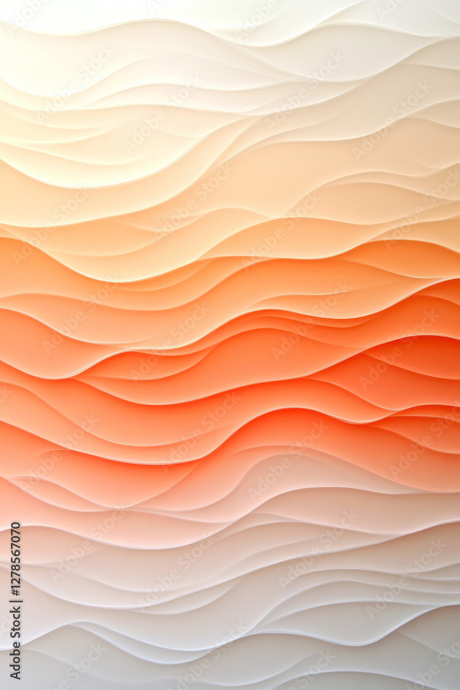 Leinwandbilder Warm honey and apricot gradient arranged in wide horizontal bands, each subtly textured by soft