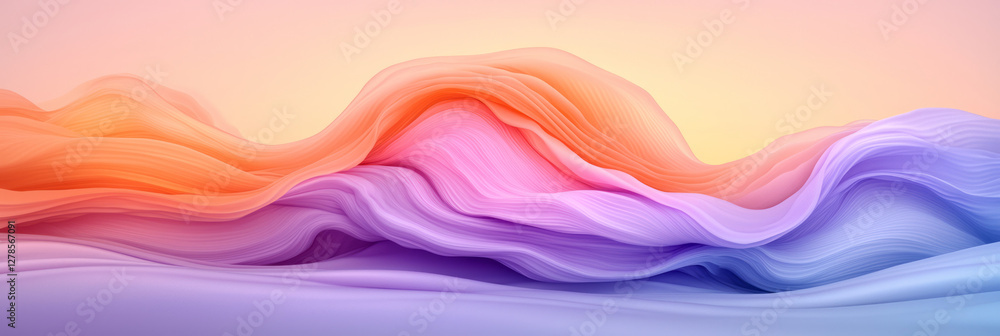 Poster bold, deep-orange twilight base that gently transitions into warm violet, wrapped in a delicate