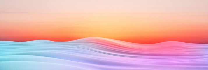 Dreamy sunset gradient shifting from bold orange at the horizon to soft lavender at the top,
