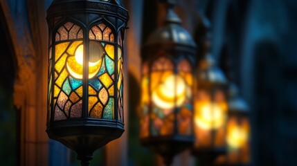 Glowing Lanterns Illuminating the Night