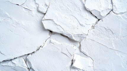 Obraz premium Cracked white plaster texture background