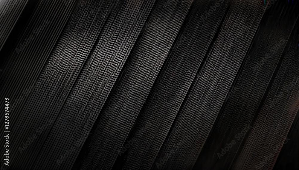 Poster abstract close-up of dark textured parallel lines on a smooth surface, ideal for modern design, back