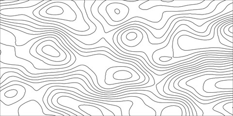 Abstract white contour wave lines topographic background, lines map seamless pattern, modern wallpaper texture and realistic design used for banner and posters, mountain relief geographic pattern.
