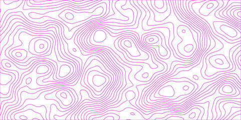  Abstract pink contour wave lines topographic background, lines map seamless pattern, modern wallpaper texture and realistic design used for banner and posters, mountain relief geographic pattern.