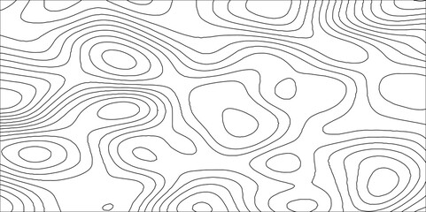 Abstract white contour wave lines topographic background, lines map seamless pattern, modern wallpaper texture and realistic design used for banner and posters, mountain relief geographic pattern.