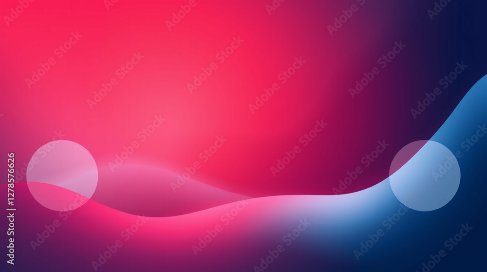 Poster harmonious gradients blending with ethereal waves and circular accents