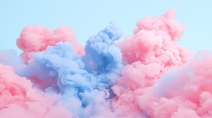 Fototapeta premium Abstract ink cloud display in pastel colors