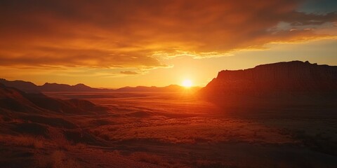 Desert Sunset Mountains