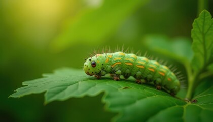Fototapeta premium caterpillar on a leaf