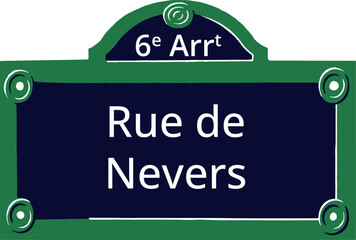 Obraz premium 6e Arrt, Elegant Parisian Street Sign