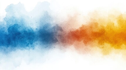 Vibrant watercolor splash on white canvas, a colorful and dynamic abstract background for creative designs