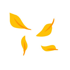 Simple icon of yellow leaves