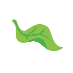 Simple icon of green leaf