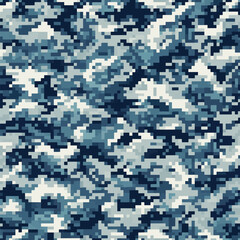 Fototapeta premium Camo vector background. Pixel classic camouflage pattern.