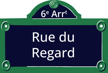 6e Arrt, Elegant Parisian Street Sign