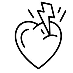 Obraz premium Heart Attack Icon