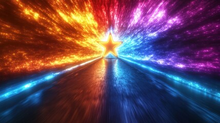 Star Tunnel, vibrant energy, motion blur, background lights, intro sequence
