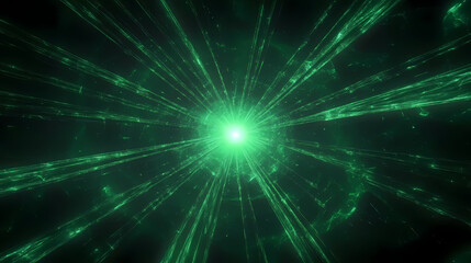 Obraz premium Abstract Green Tech Art