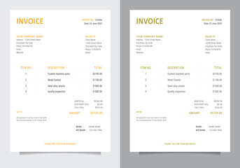Modern Invoice Template for Small Businesses & Freelancers
