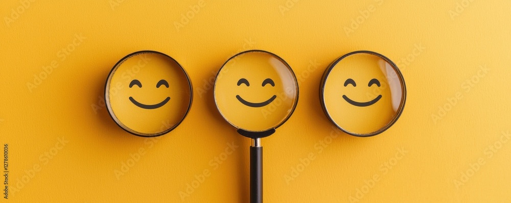 Poster enhancing customer satisfaction survey review with emojis online platforms feedback environment user
