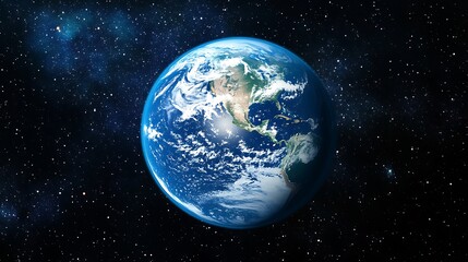 Obraz premium Earth, space, planet, clouds, stars, background, global, view, cosmos, education