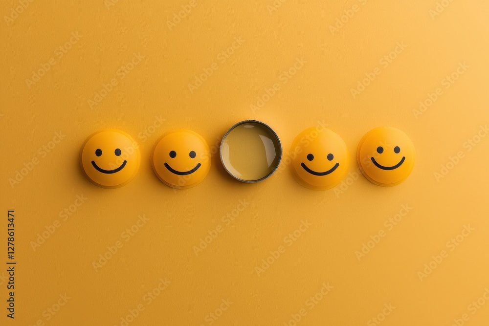 Aufkleber survey feedback analysis with sad neutral and happy emoticons online visual content user experience 
