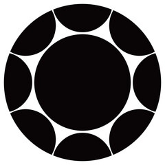 家紋です。割り九曜と言います。