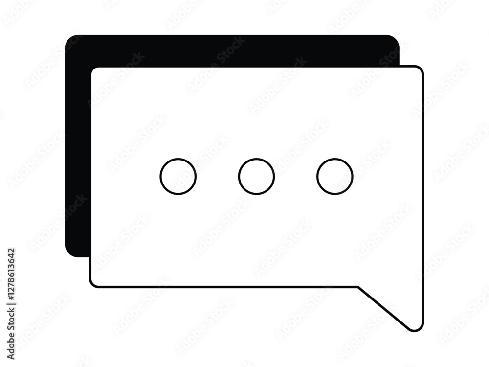 Poster Chat icons vector isolated element. Set of talk bubble speech signs. Blank bubbles vector icons. Message vector icons.