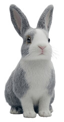 Fototapeta premium PNG Cute gray and white rabbit animal bunny cute.
