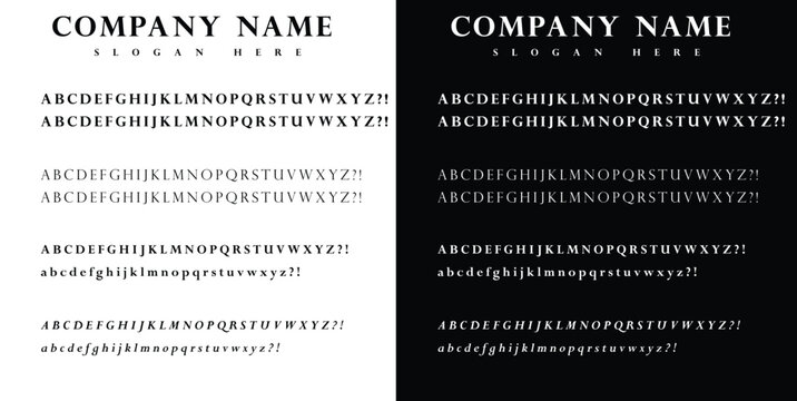 Classic Playbill and Script Font Set &ndash; Vintage and Elegant Typography Vector Featuring Uppercase and Lowercase Letters for Branding, Logos, and Creative Design