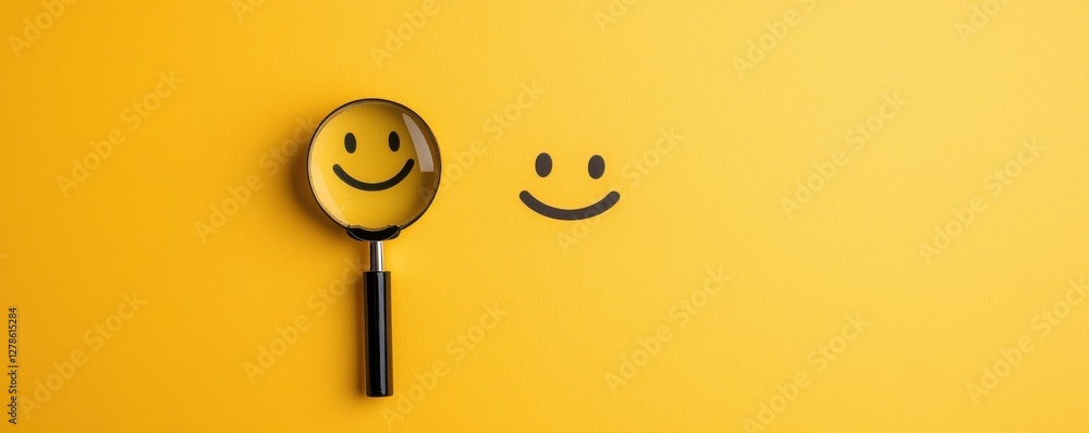 Poster enhancing user feedback three emoticons for review and survey analysis digital space graphic design 