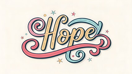 Handwritten hope a funny wavy font perfect f