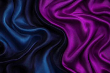 Obraz premium Deep Purple and Blue Silk Drape Illustration