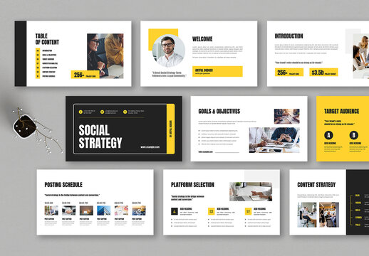 Social Media Strategy Presentation Layout