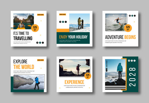 Travel Adventure Social Media Post Design