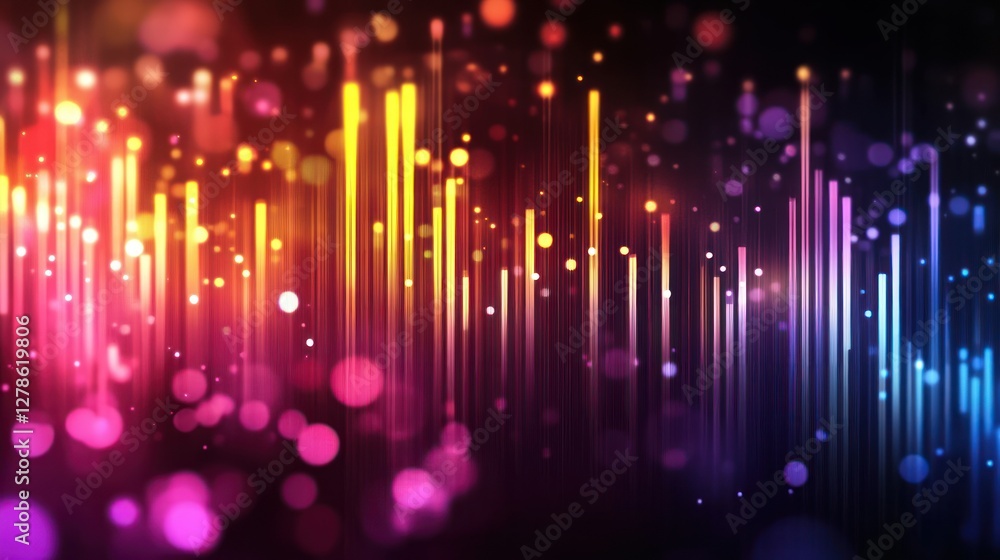 Poster abstract digital background with vibrant colorful gradient