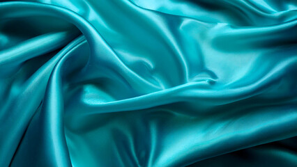 Obraz premium Turquoise silk fabric 
