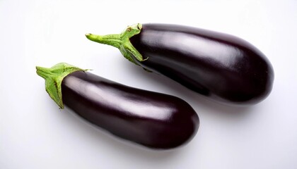 eggplants on a white background