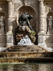 The Medici Fountain in the Luxembourg Gardens in Paris, France.