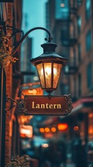 A Nostalgic Scene Capturing the Warm Glow of a Vintage Street Lantern on a Cobbled Alley, Evoking a Sense of Historic Charm and Cozy Ambiance in an Urban Setting