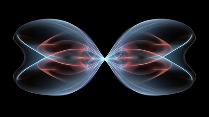 Abstract Symmetrical Wave Patterns with Soft Light Effects