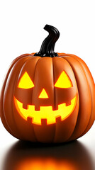 Illuminated Jack-o'-Lantern 3D Render