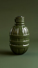 3D Render Green Hand Grenade Illustration